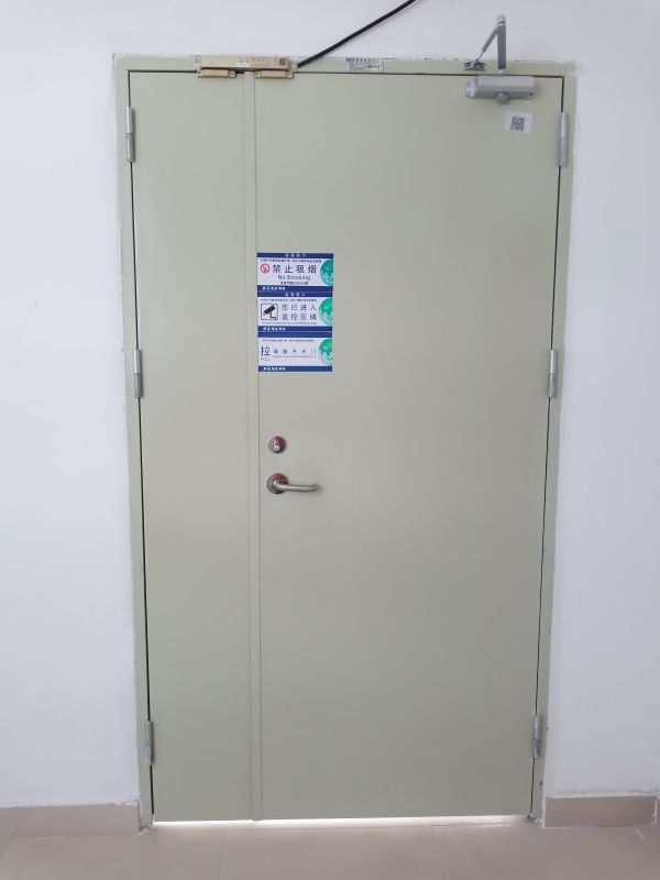 Steel insulated fire door