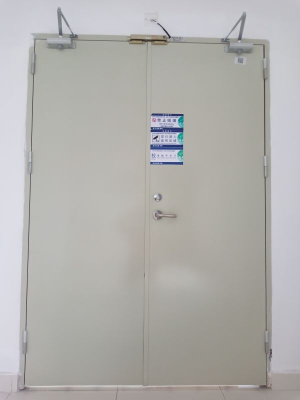 Steel insulated fire door